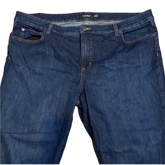 Black Label Lauren Ralph Lauren Women's Straight Leg DarkWash Zipper Fly 20W×30 - Picture 7 of 15